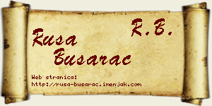 Rusa Busarac vizit kartica